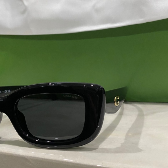 Coach Hardware Narrow Rectangle Sunglasses NIB main image 9